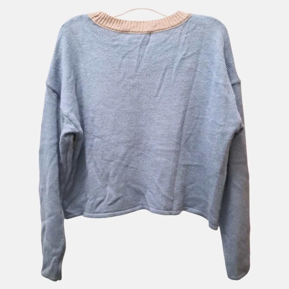 Madden NYC Scenic Landscape Cropped Pullover Sweater Size 2XL
